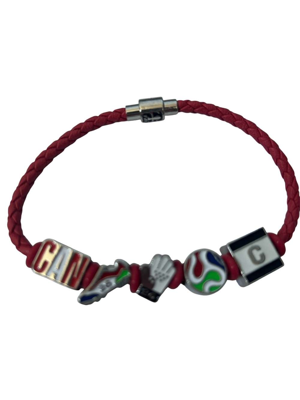 🇨🇦 CANADA World Cup 2026 FIFA Red Braided Charm Bracelet